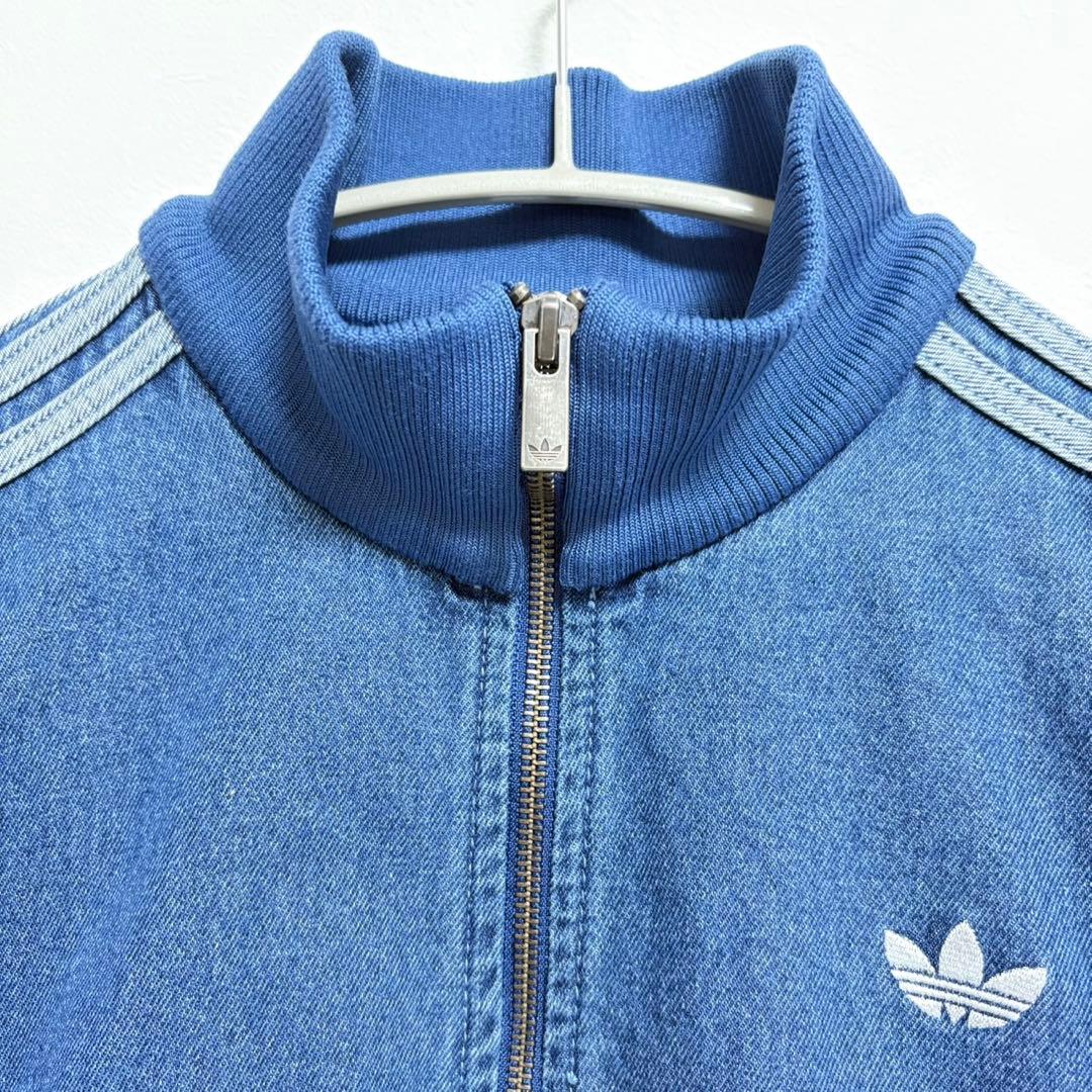 【新品タグ付】adidas デニムトラックジャケット L アディカラー
