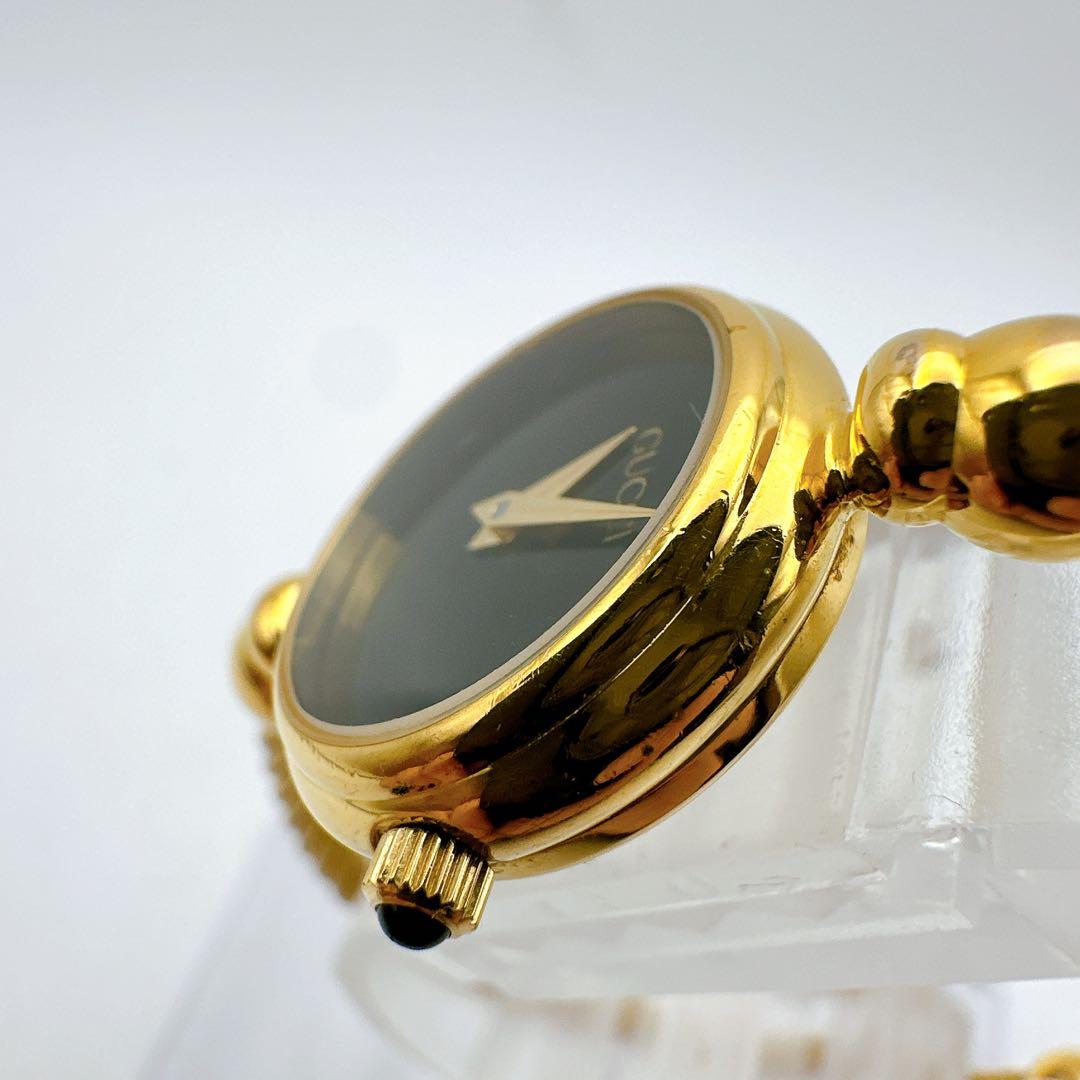 美品 稼動品 箱付き レディース腕時計 GUCCI グッチ ゴールド バングル