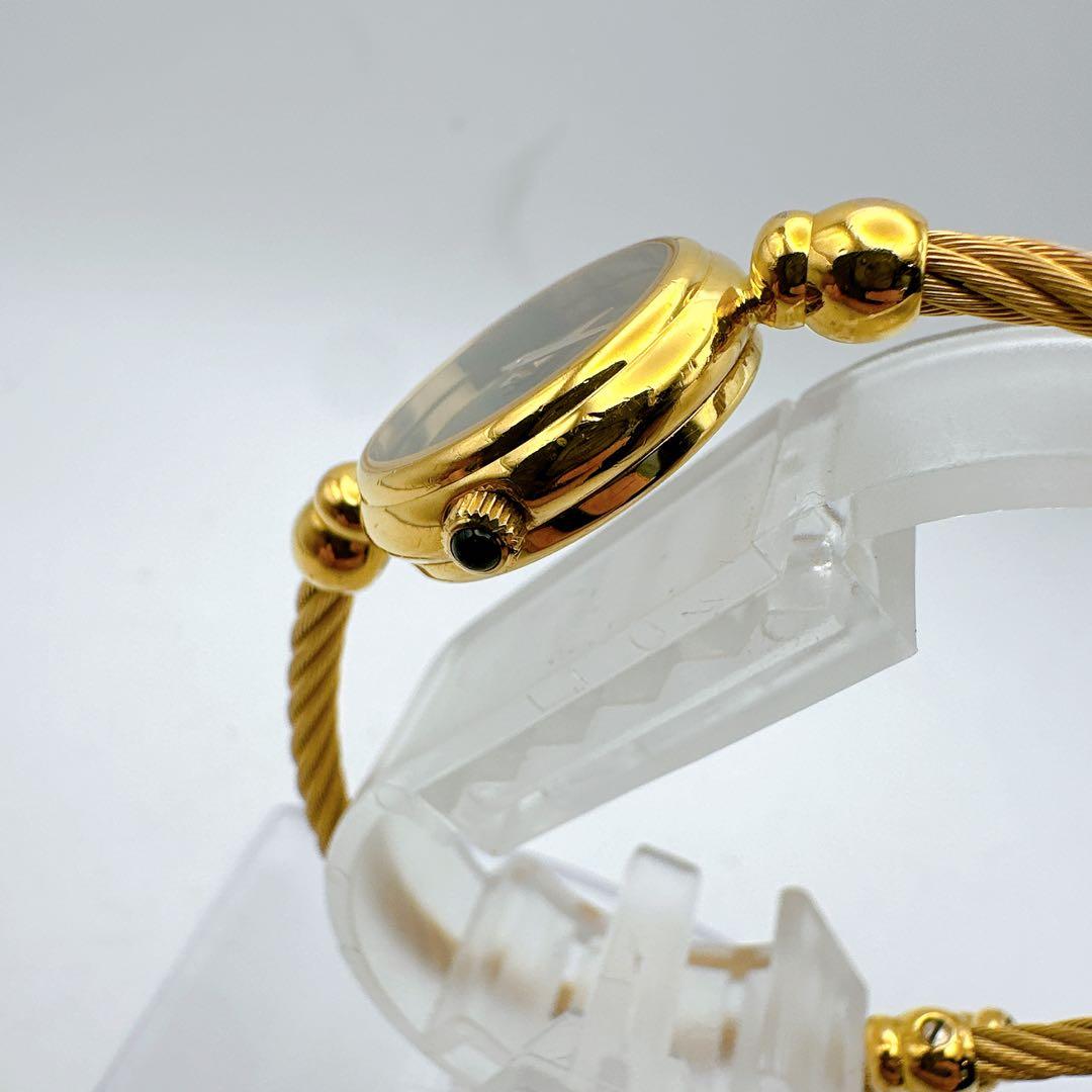 美品 稼動品 箱付き レディース腕時計 GUCCI グッチ ゴールド バングル