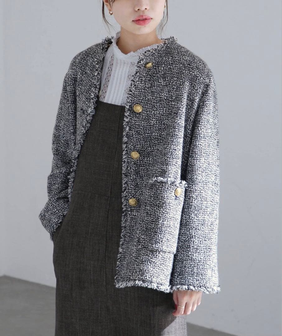 LaTotalite ラトータリテ ウールツィードジャケット