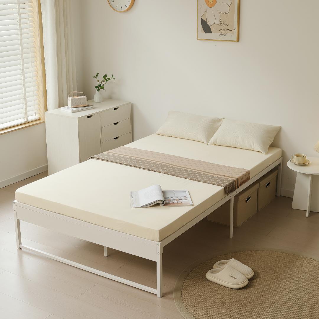 超人気！【セミダブル SD】ベッドフレーム パイプベッド セミダブル White