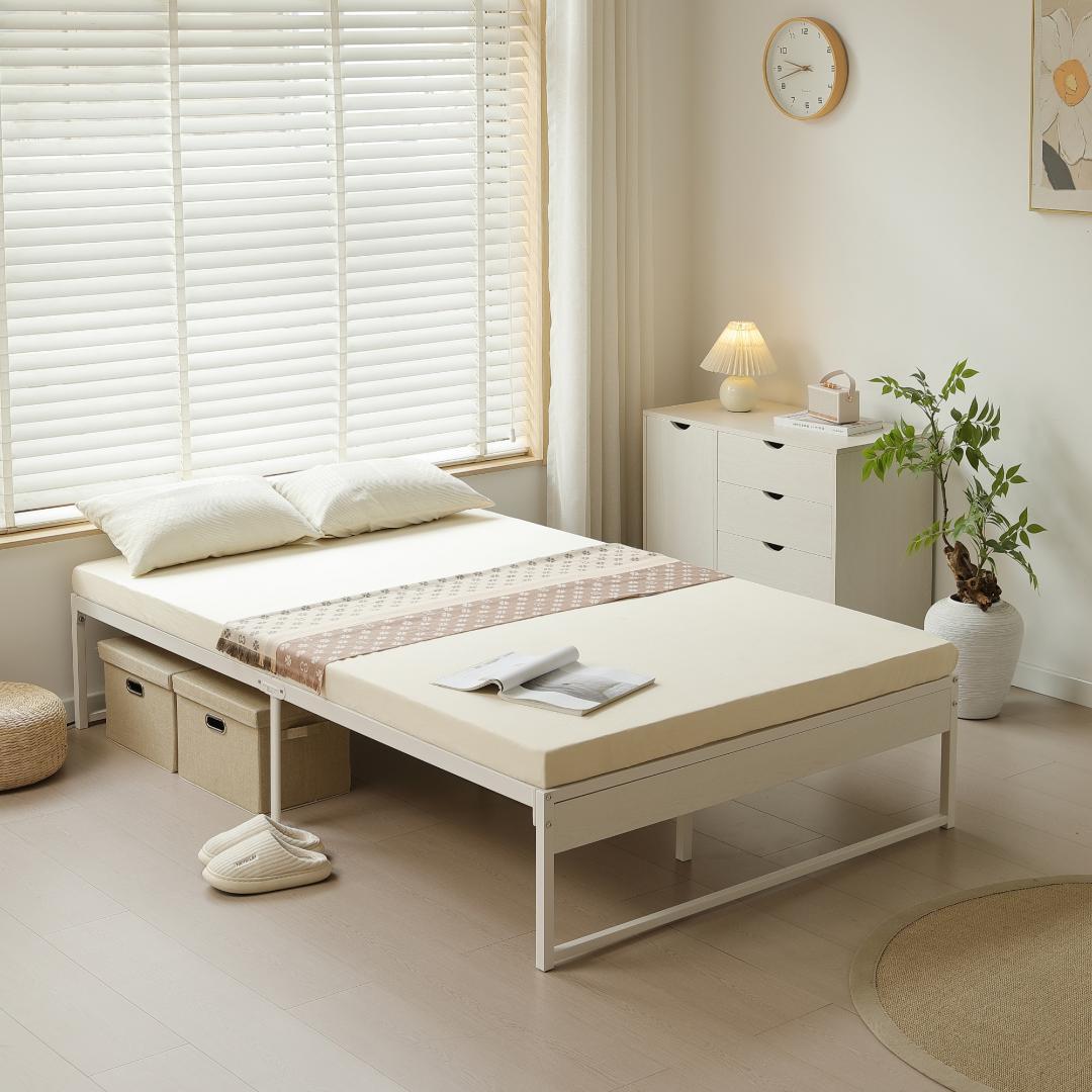 超人気！【セミダブル SD】ベッドフレーム パイプベッド セミダブル White