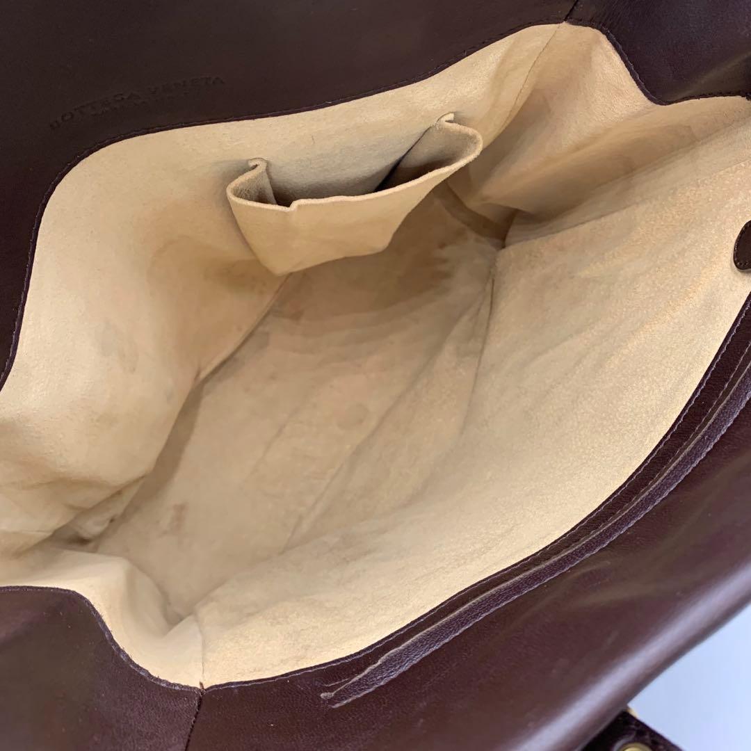 ［美品］BOTTEGAVENETA イントレチャート トートバッグ ゴールド金具