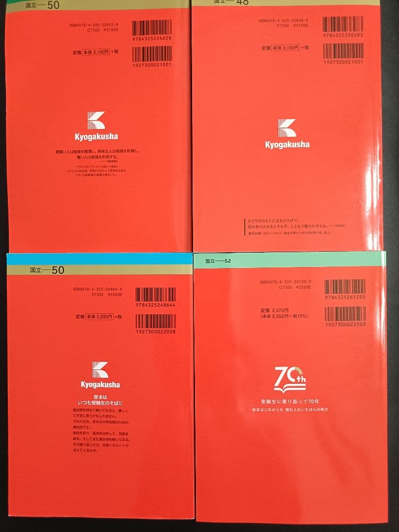 東京学芸大学 赤本 2019・2021・2023・2025　4冊 8年分　教学社