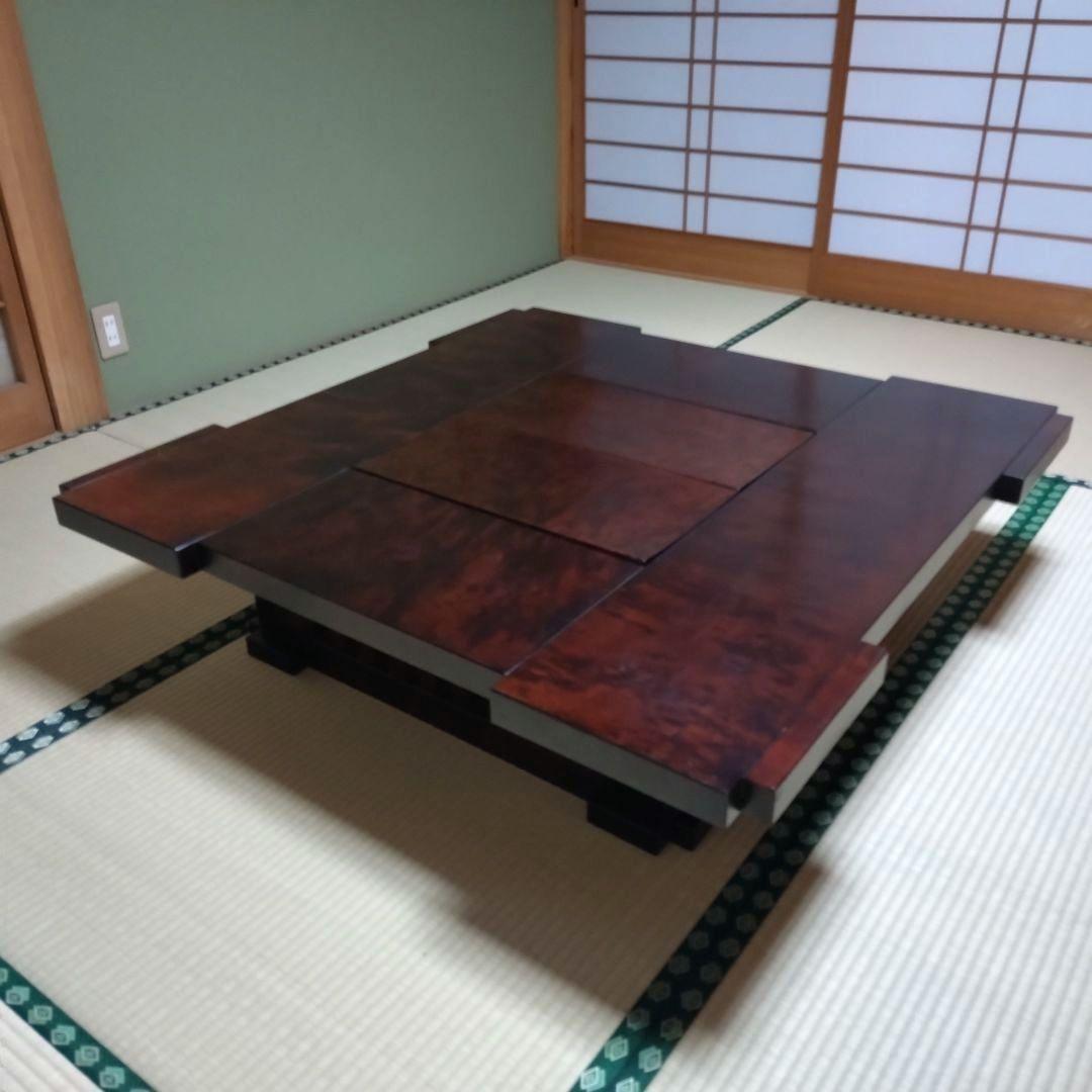 囲炉裏テーブル　囲炉裏付き座卓　民芸調　アンティーク　古民家　旅館　天然木