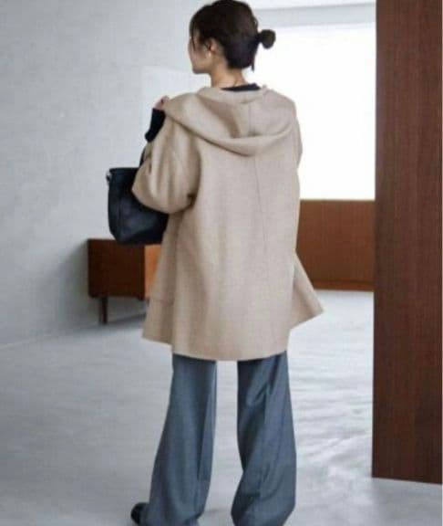 ロクさま スローブイエナ ハミルトンダブルフェイスフードコート ウールリバー