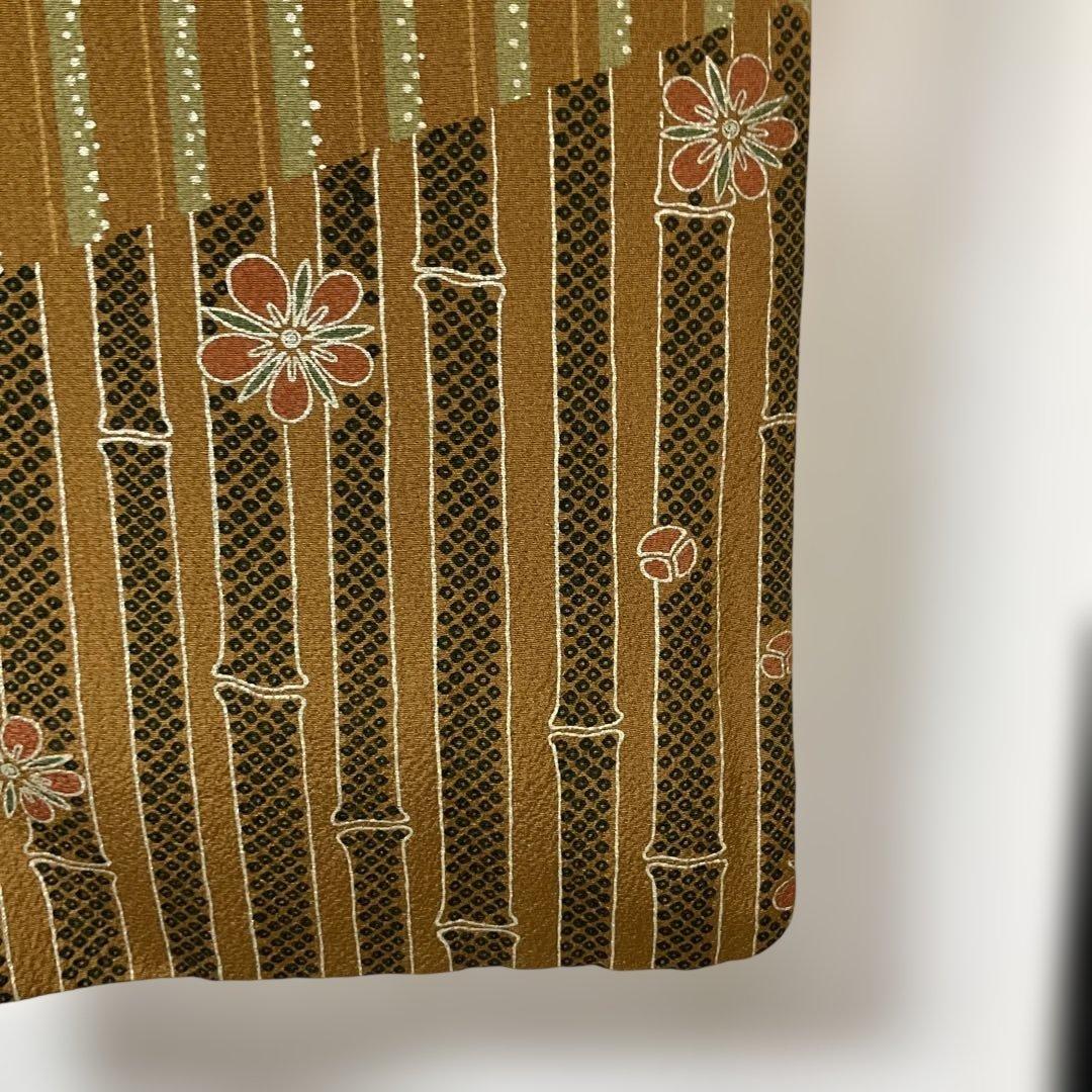 No.2963 正絹作家物(二代目清次郎)金彩縦縞訪問着　落款　美品