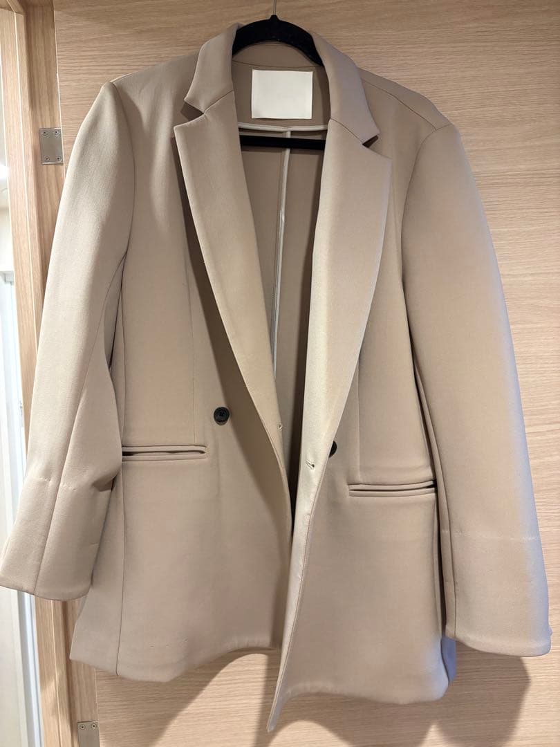roughlow ベージュ ダブルブレスト テーラードジャケット
