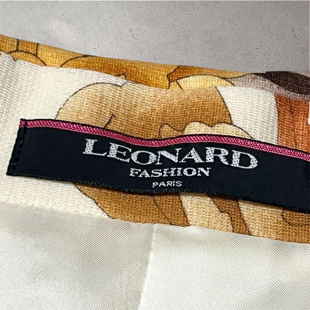 【未使用級】レオナール　ジャケット　花柄　ウール　ストレッチ　Mサイズ