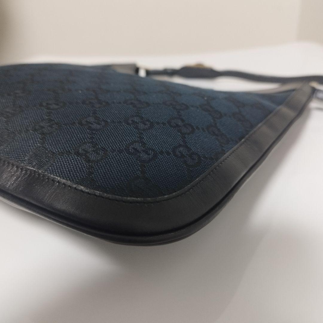 美品☆　グッチ　ジャッキー　ワンショルダーバッグ GGキャンバス　レザー