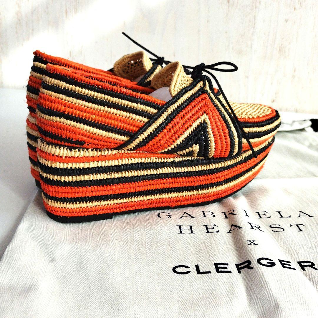 ガブリエラ・ハースト×クレジュリー*ヘスターラフィアプラットフォームサンダル