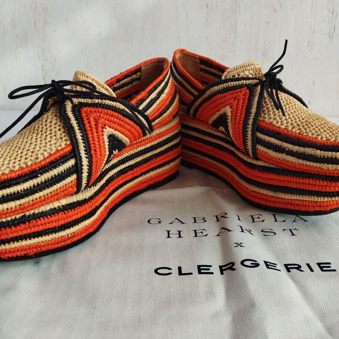 ガブリエラ・ハースト×クレジュリー*ヘスターラフィアプラットフォームサンダル