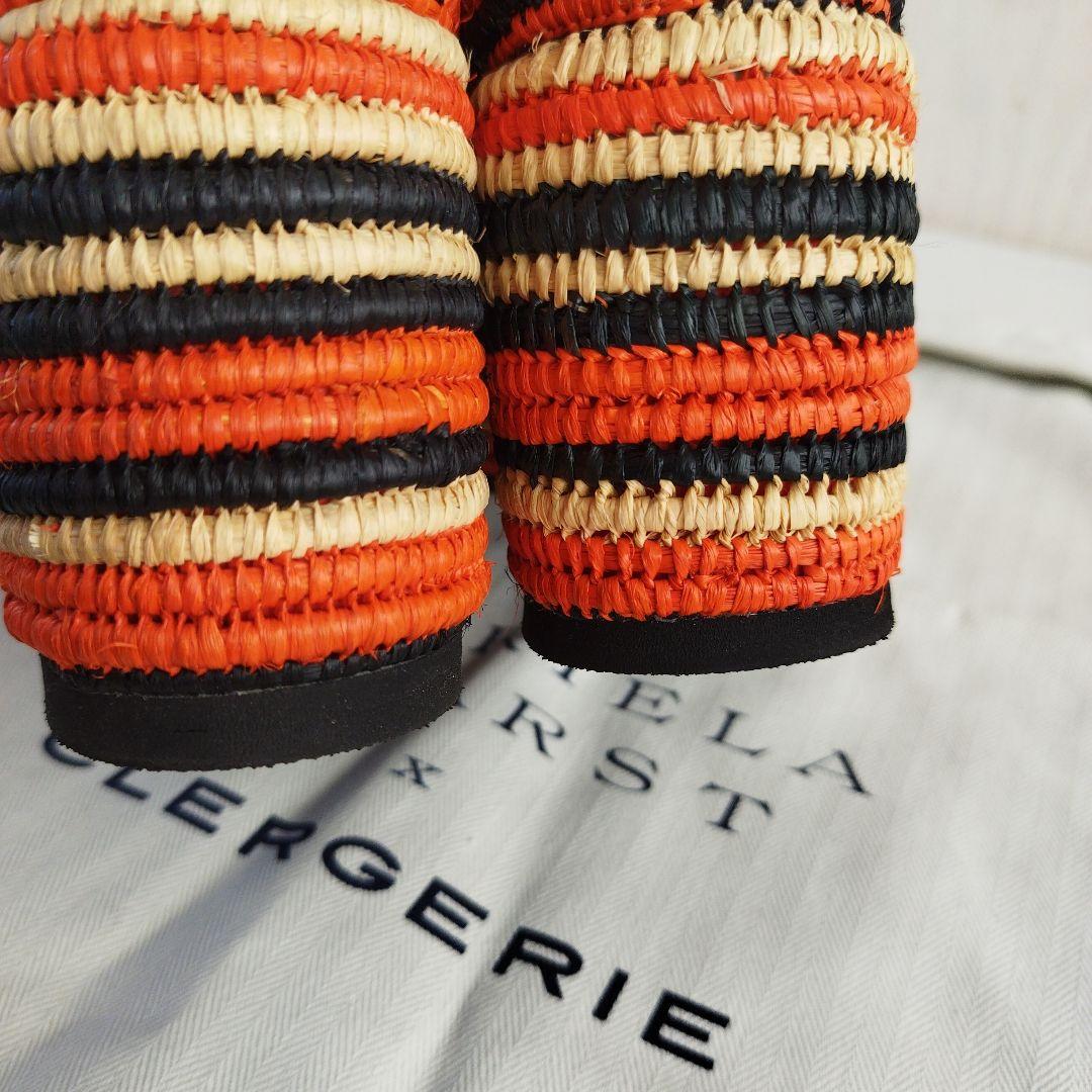 ガブリエラ・ハースト×クレジュリー*ヘスターラフィアプラットフォームサンダル