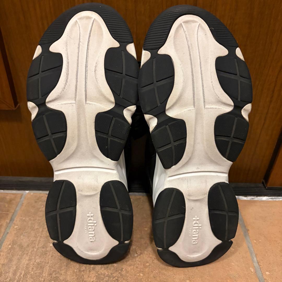 +diana リサイクルニットコンビスニーカー 撥水加工 24.5cm