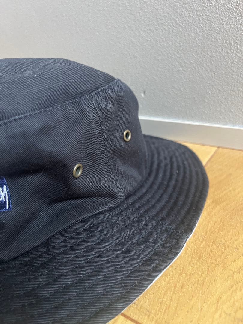 【 stussy 紺タグ オールドステューシー 歴代ロゴ バケットハット】