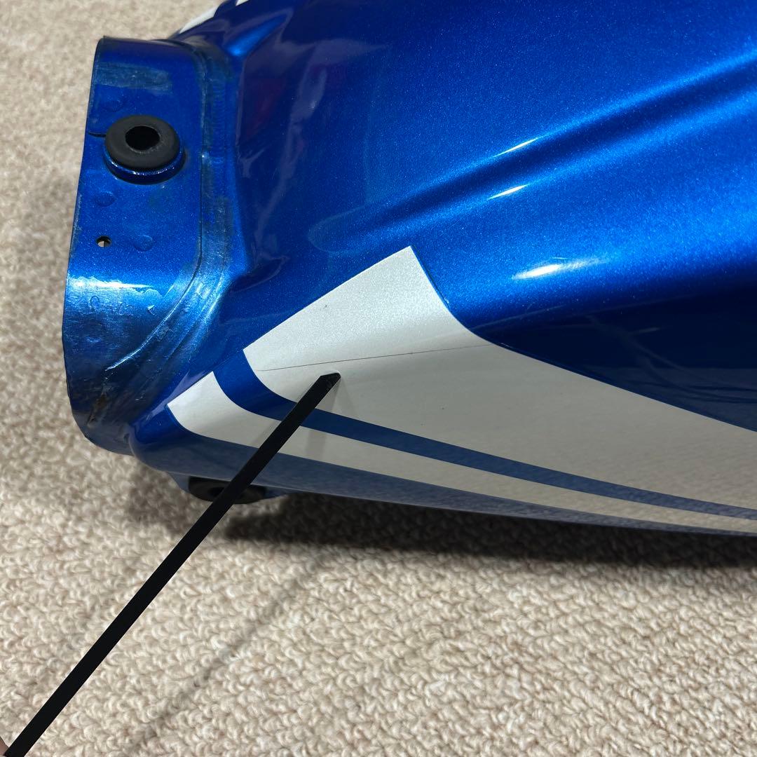 田*周様 TW　純正　ガソリン　タンク　ブルー　ホワイトストライプ　凹み無し　コ