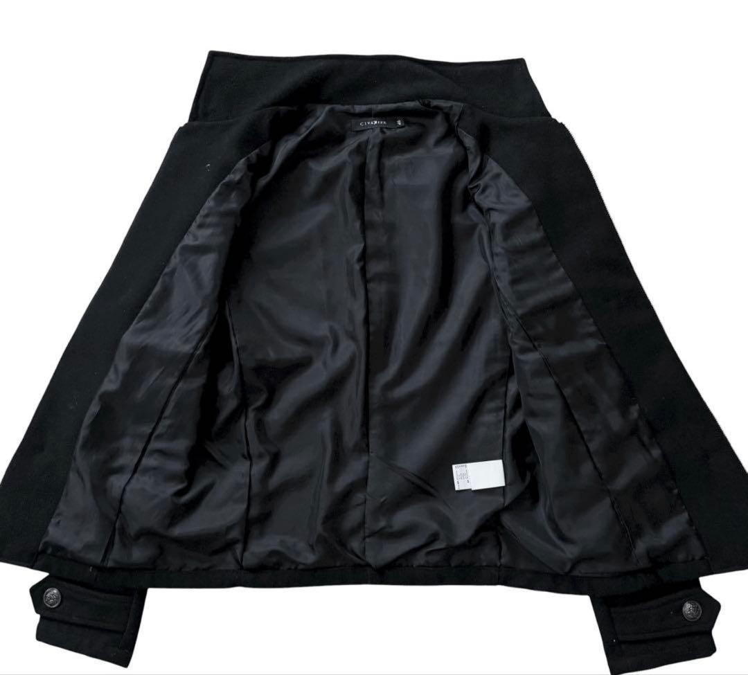CIVARIZE ナポレオンジャケット ウール ダブルボタン 黒 46 Y2K