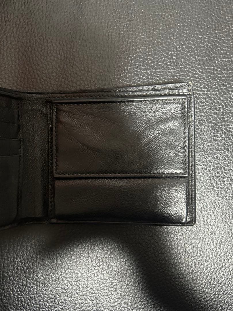 BALENCIAGA クロコ型押し 二つ折り財布 黒 ロゴ