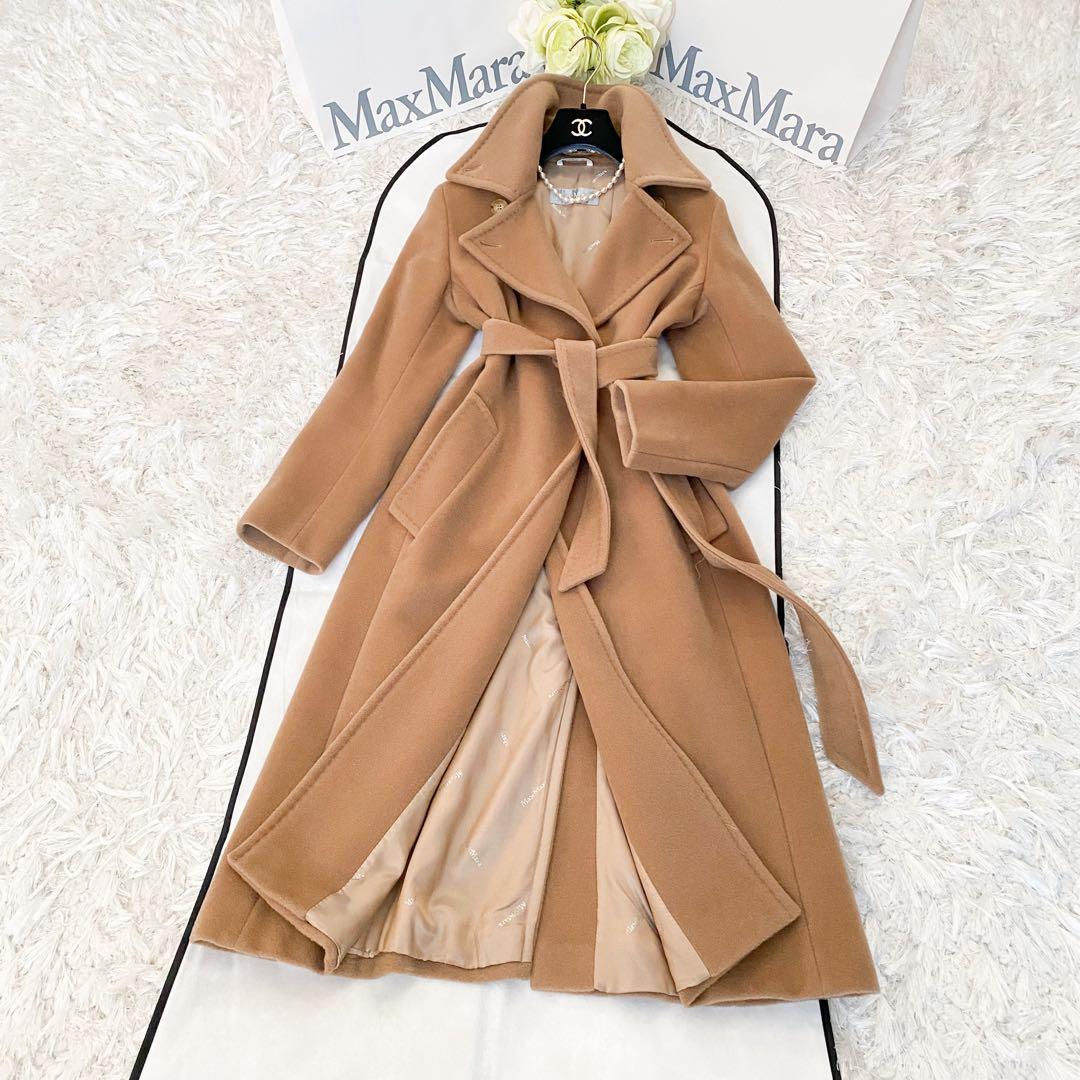 ★美品★MaxMara マックスマーラ ヴァージンウール ラップコート★