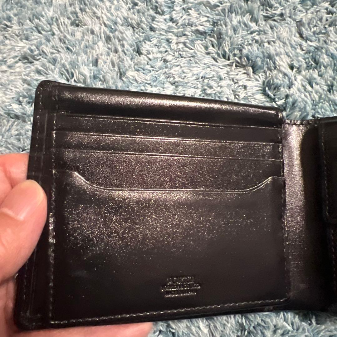 PORTER ブラック レザー 二つ折り財布