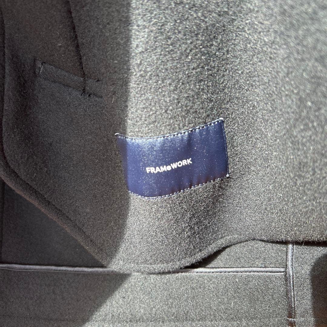 フレームワーク Super 100 ダブルクロス ピーコート ブラック