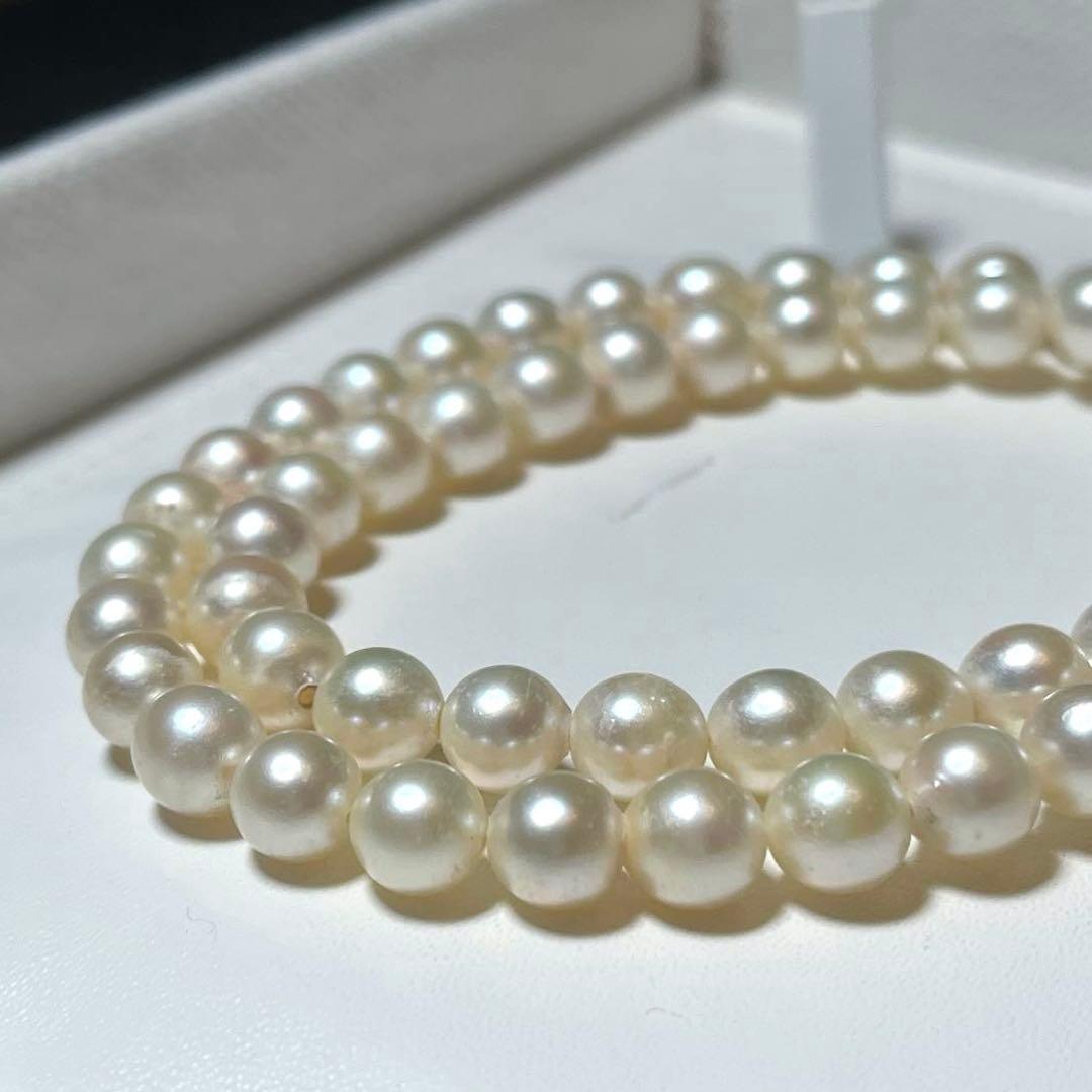 白珠 あこや真珠 ネックレス アコヤパール 冠婚葬祭 7.0〜7.4㎜ M610