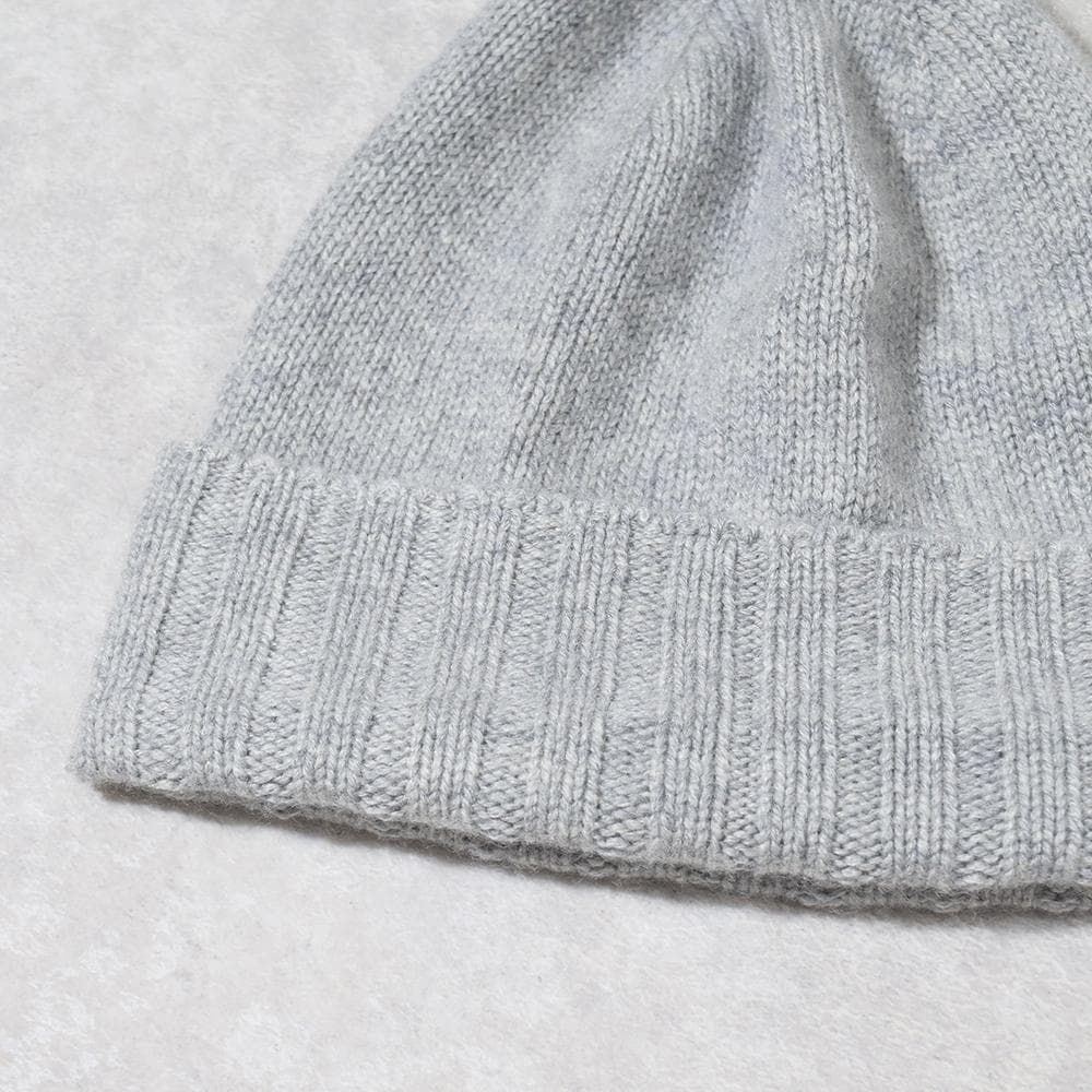 英国製 Johnstons of Elgin カシミヤ ニット帽 ボンボン付き
