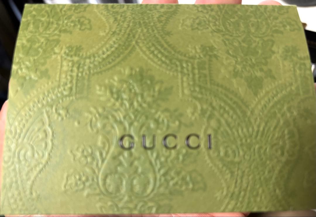 超美品 GUCCI ブラックレザー 二つ折り財布