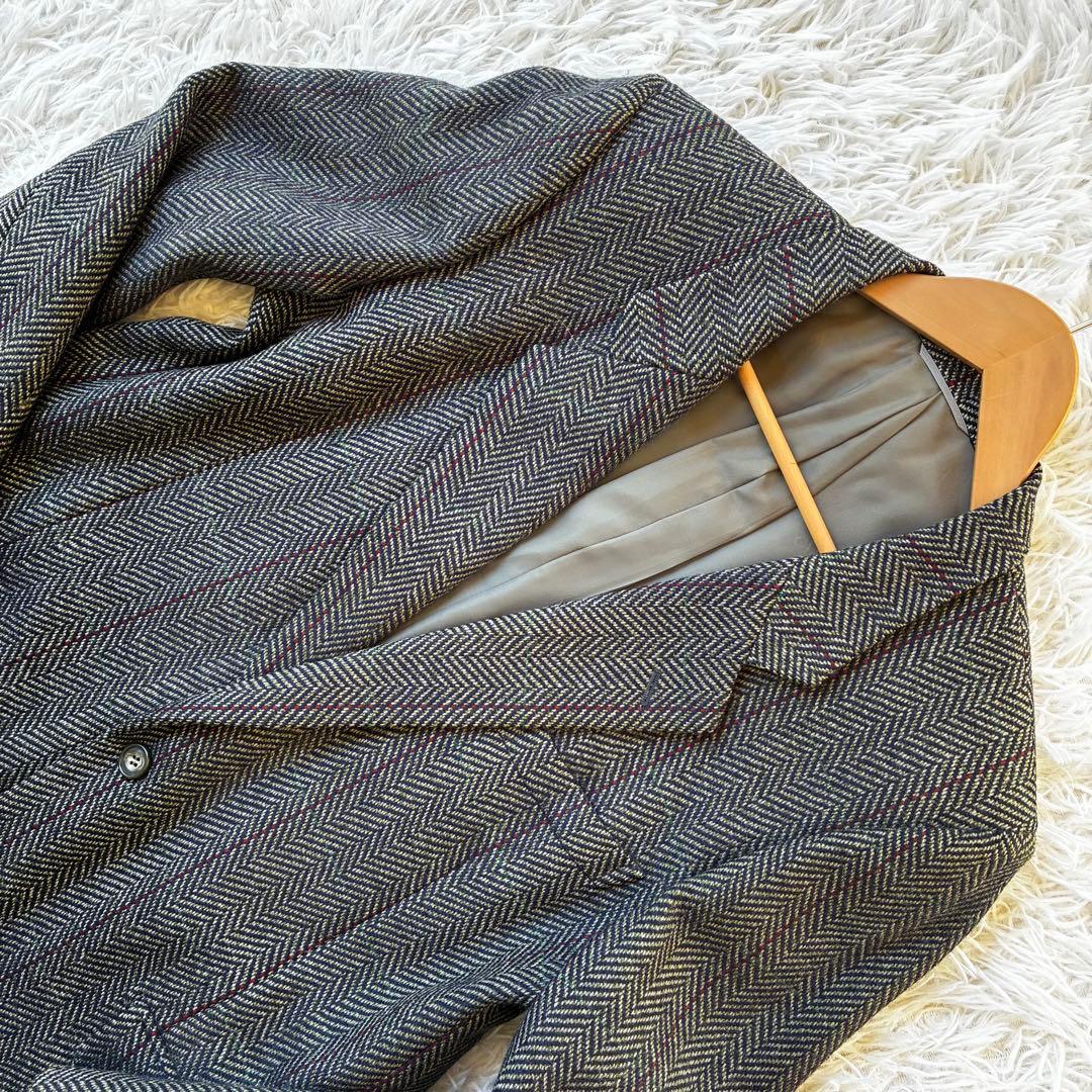 【美品】クリスチャンディオール　ムッシュ　ツイードジャケット　ヘリンボーン　L位