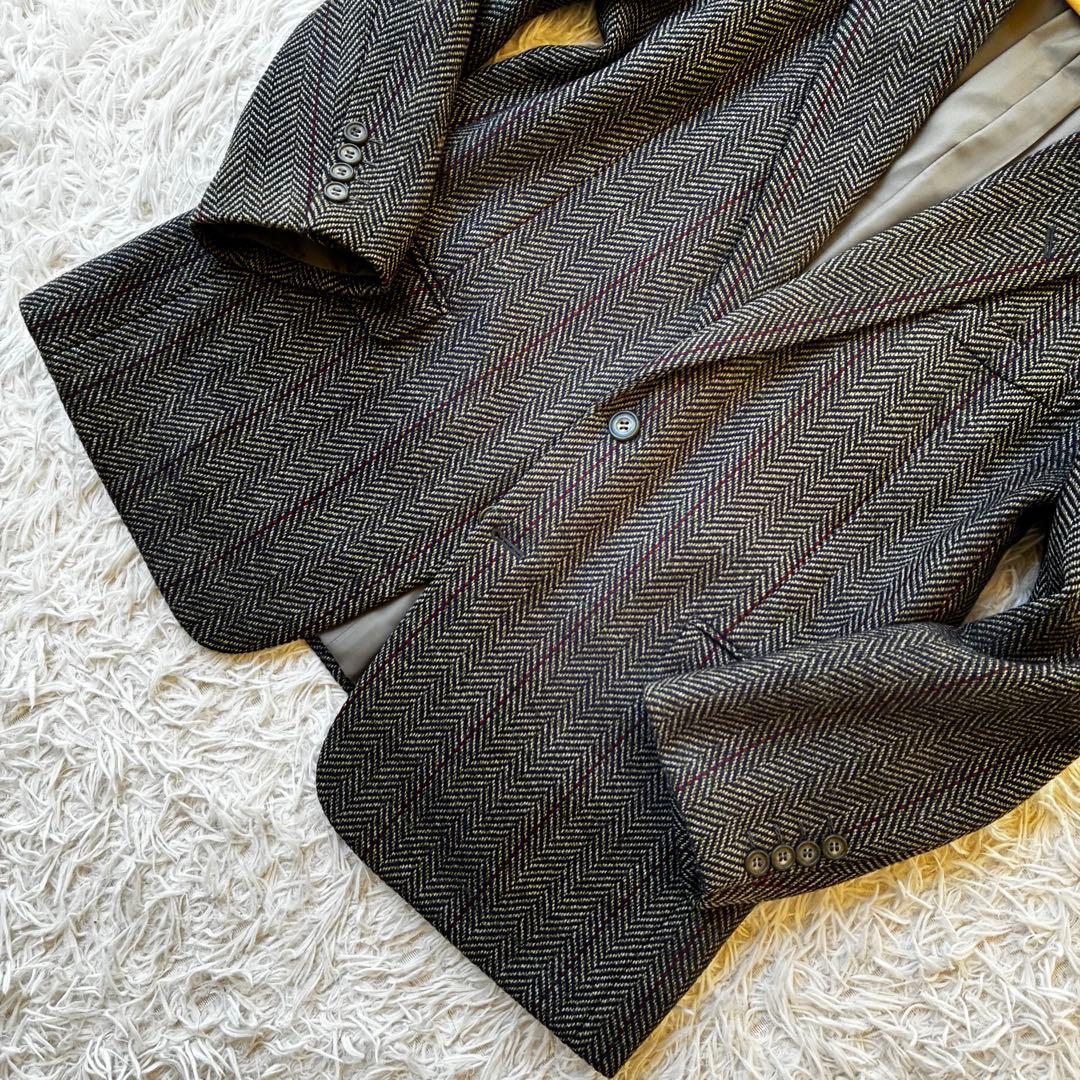 【美品】クリスチャンディオール　ムッシュ　ツイードジャケット　ヘリンボーン　L位