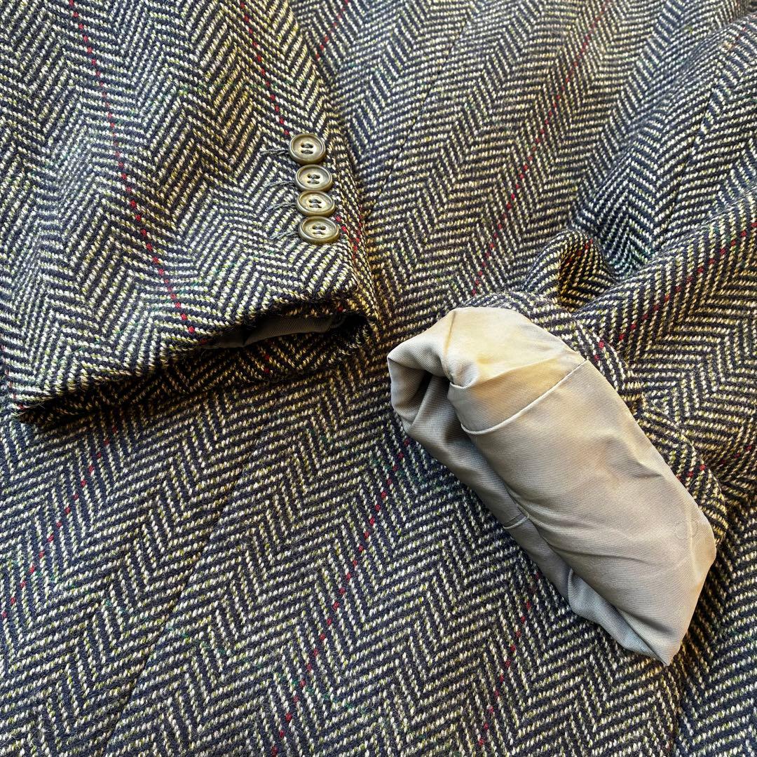 【美品】クリスチャンディオール　ムッシュ　ツイードジャケット　ヘリンボーン　L位