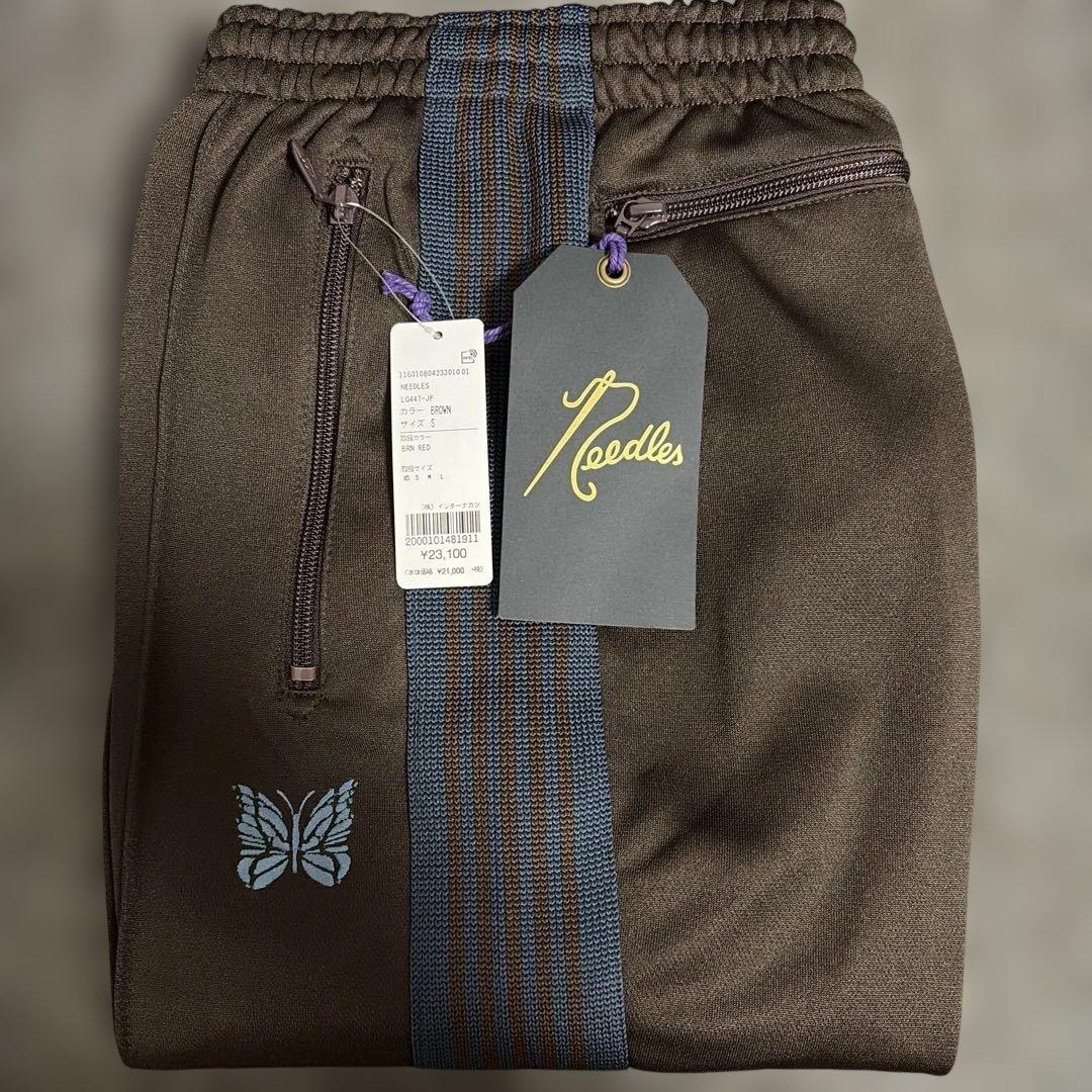 【未使用】NEEDLES 別注ナロートラックパンツ LQ447 BROWN S