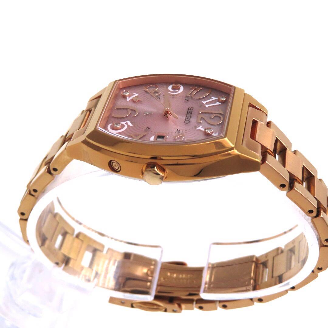 美品 SSVW050 ルキア 電波ソーラー セイコー 時計 ダイヤ ゴールド