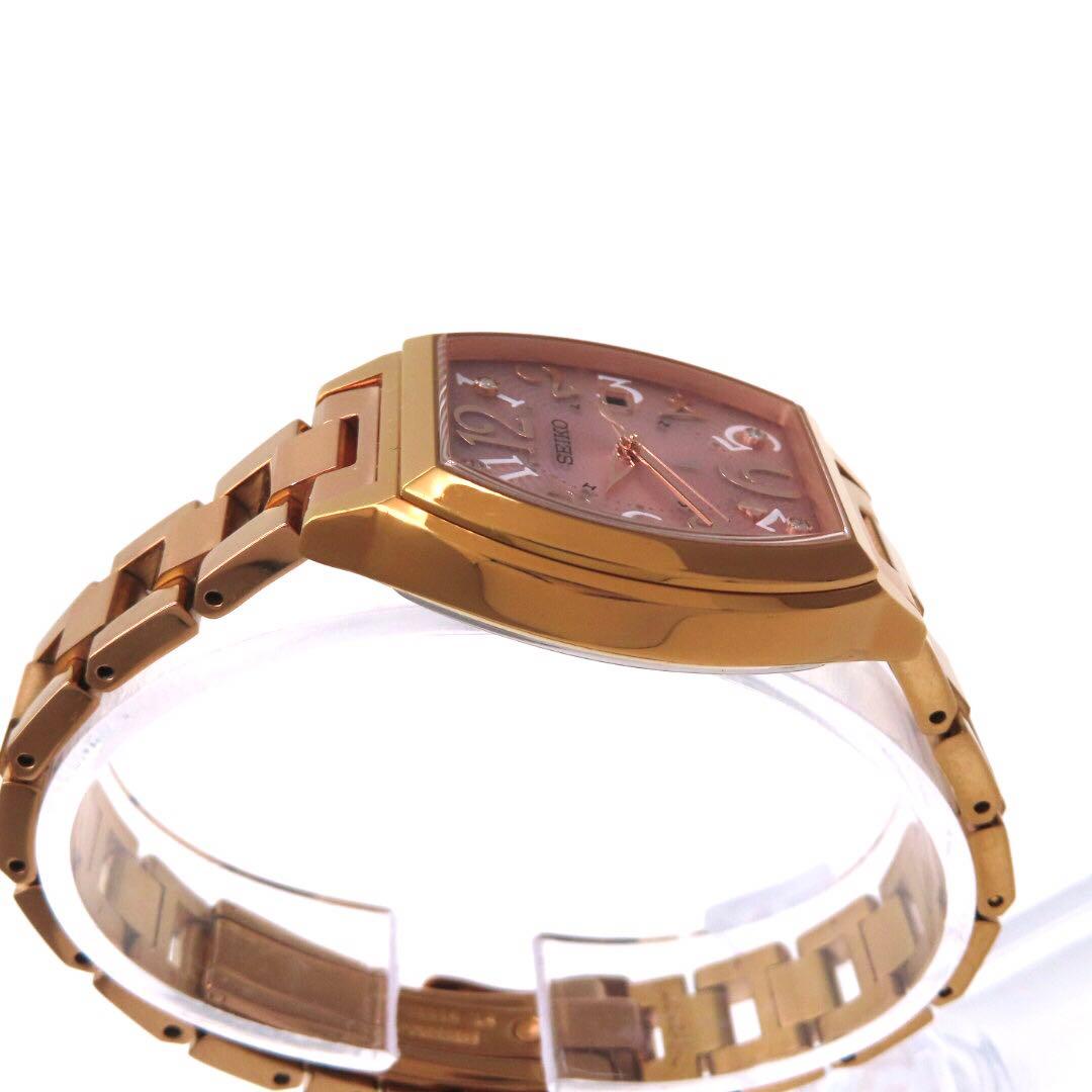 美品 SSVW050 ルキア 電波ソーラー セイコー 時計 ダイヤ ゴールド