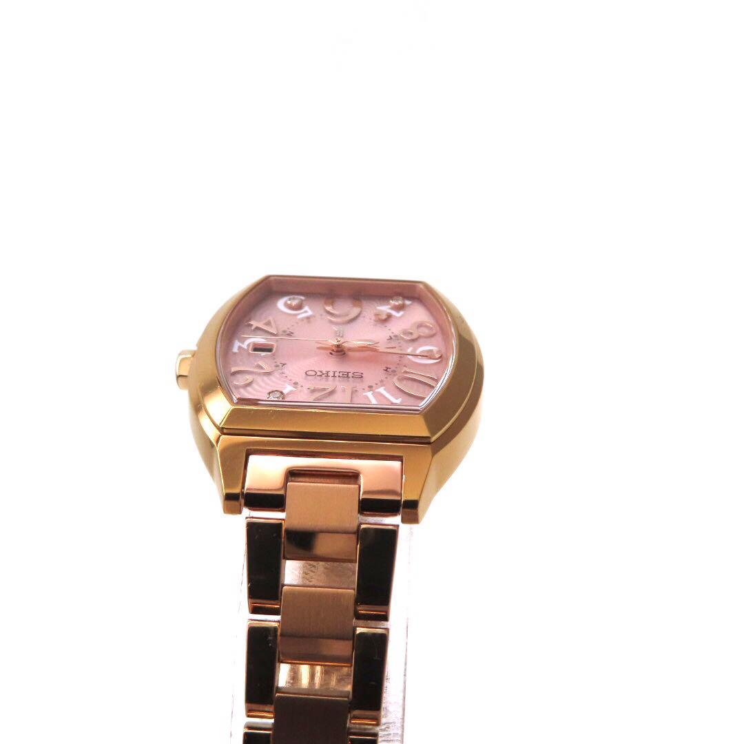 美品 SSVW050 ルキア 電波ソーラー セイコー 時計 ダイヤ ゴールド