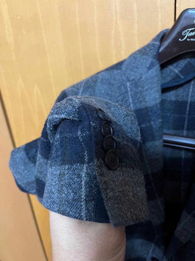 TAGLIATORE テーラードジャケット グレー・ネイビーチェック