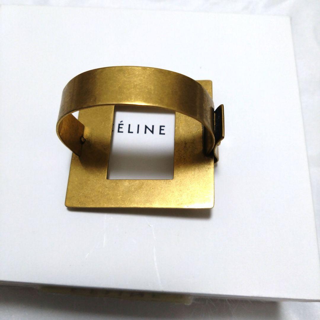 超希少　CELINE　フィービー　スクエア　バングル