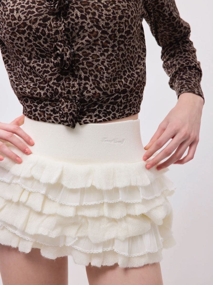 【treat urself】frill mini skirt white 新品