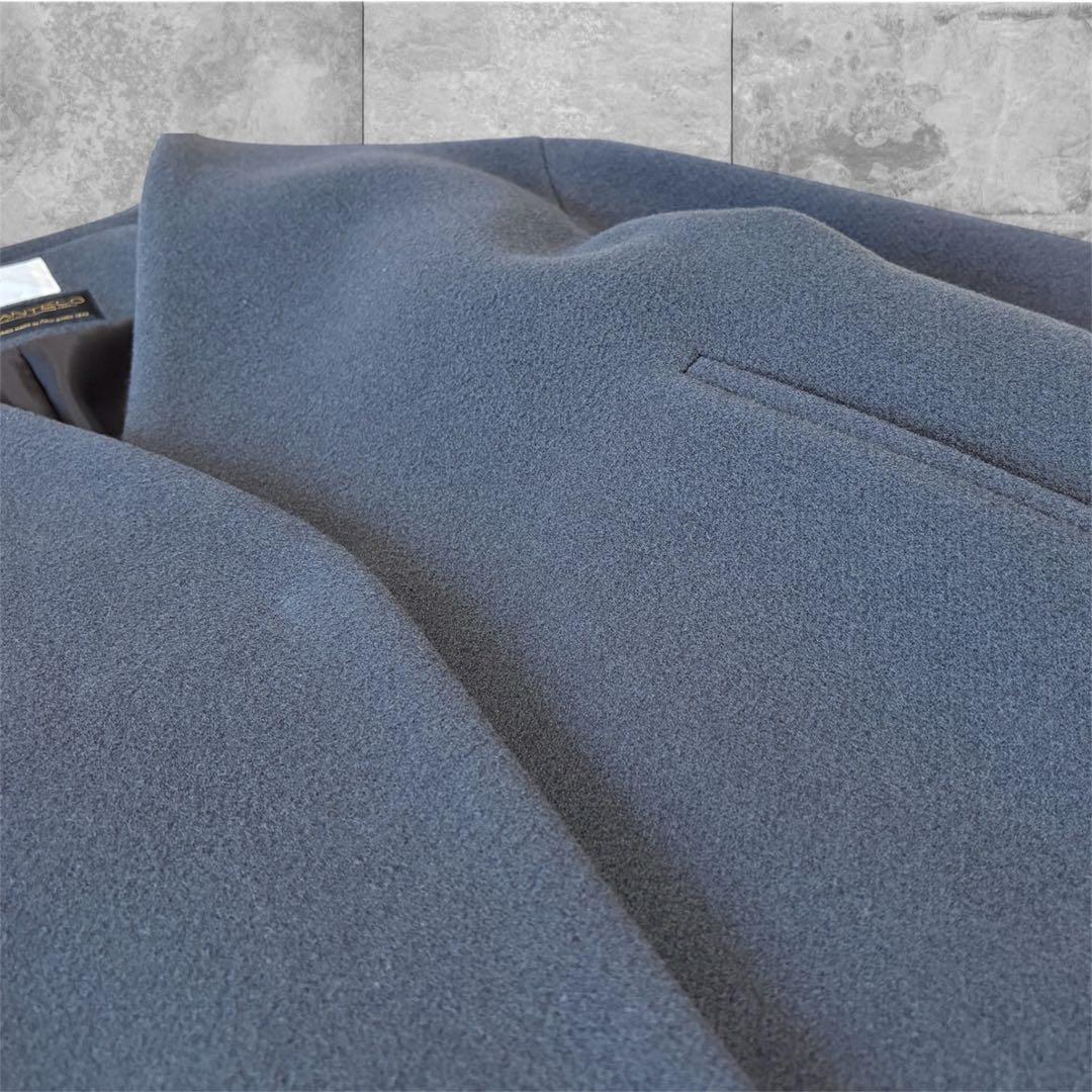 イエナ マンテコ ノーカラーショートコート 36 グレー