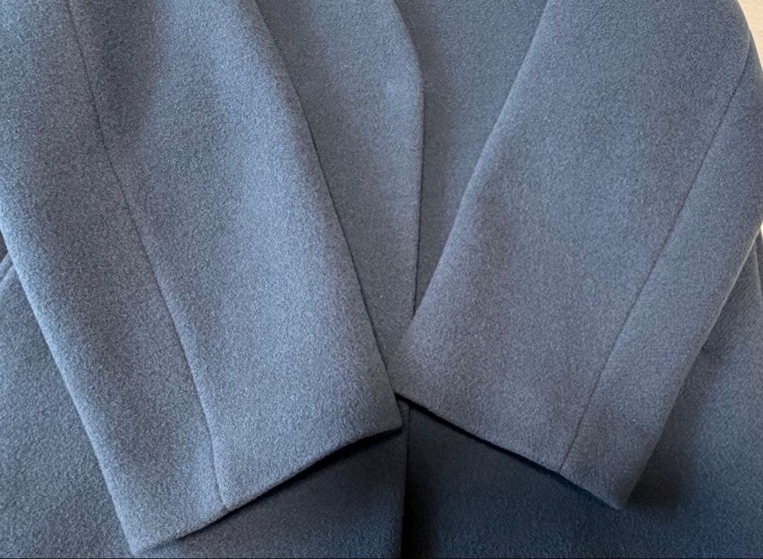 イエナ マンテコ ノーカラーショートコート 36 グレー