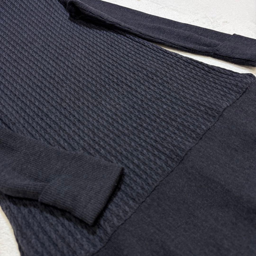 Rene ルネ　ケーブルニット　長袖ワンピース　ネイビー　36 カメリアボタン