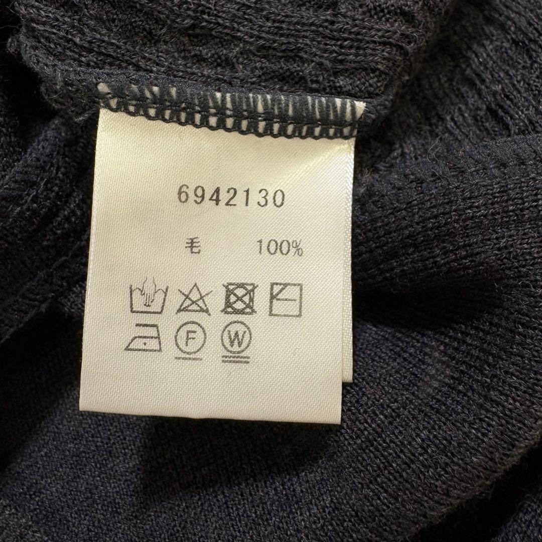 Rene ルネ　ケーブルニット　長袖ワンピース　ネイビー　36 カメリアボタン