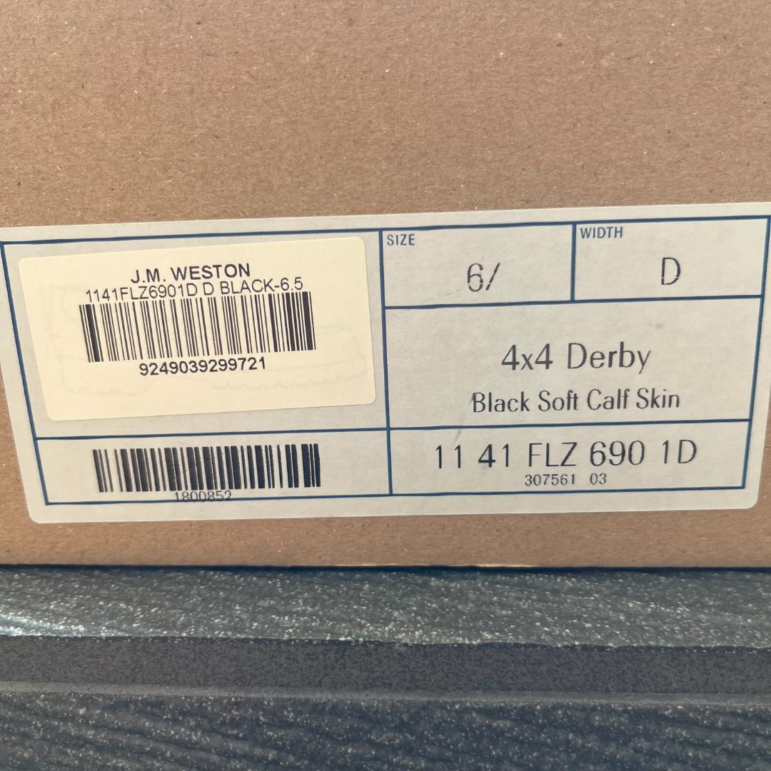 JM Weston #690 ヨット ブラック ソフトカーフ 6/D