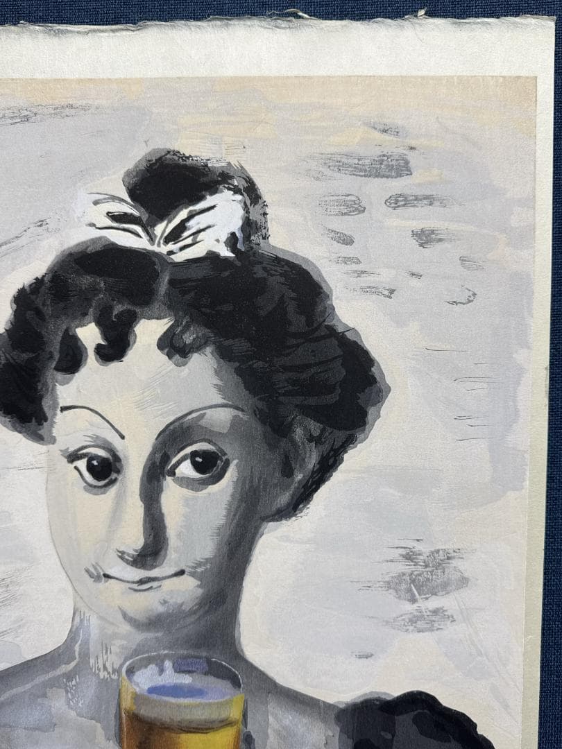 和田三造 木版画「麦酒妃(ばくしゅひ)」