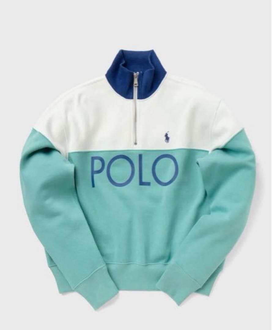 激レア‼️美品♡ラルフローレン♡Half Zip スウェット　裏起毛　ビッグロゴ