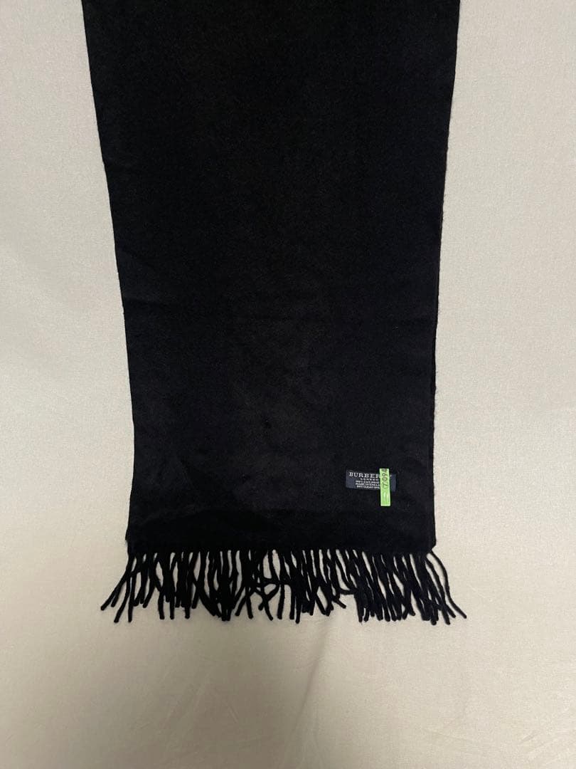 ★BURBERRY LONDON★カシミア100%★マフラー★英国製★ブラック★
