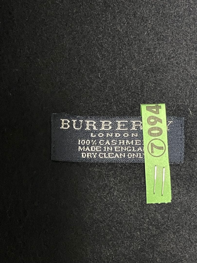 ★BURBERRY LONDON★カシミア100%★マフラー★英国製★ブラック★