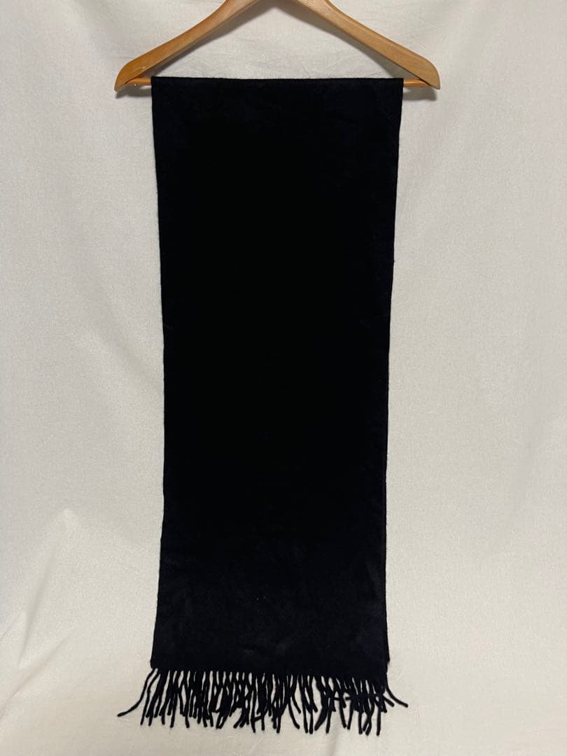 ★BURBERRY LONDON★カシミア100%★マフラー★英国製★ブラック★