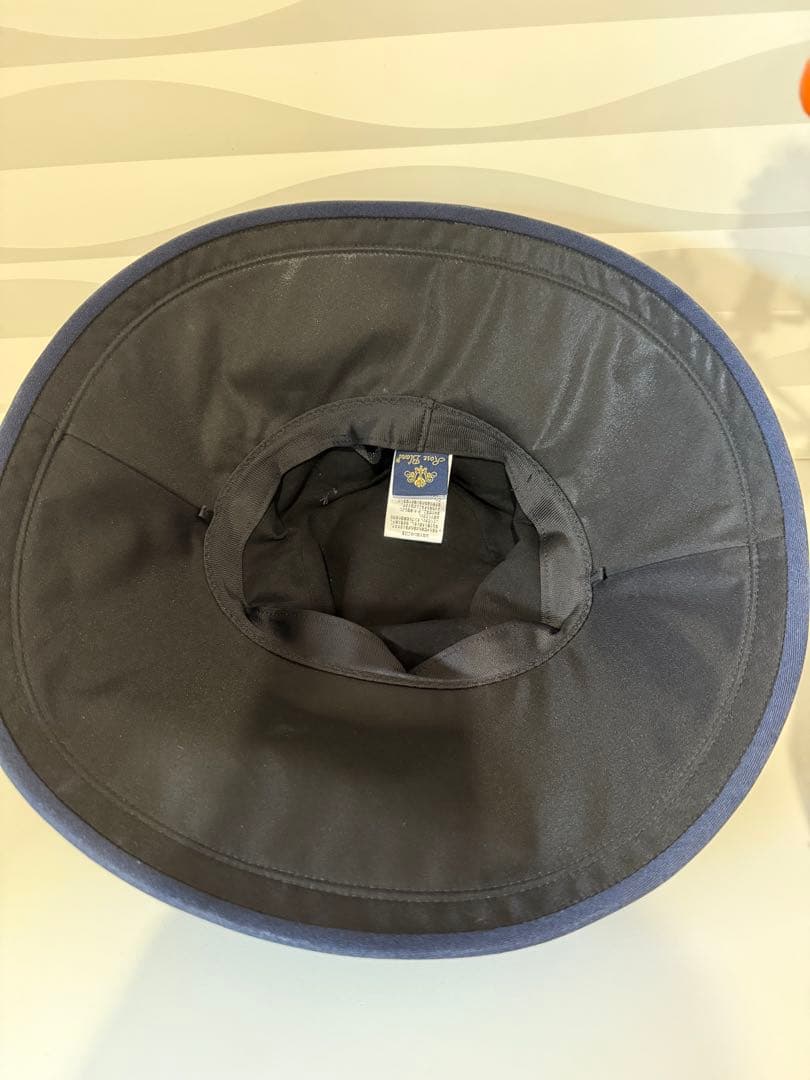 【試着のみ！】芦屋ロサブラン 100％ 完全遮光 リボンハット　ネイビーSサイズ