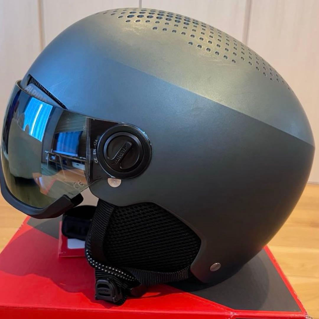 ALPINA バイザー付 スキーヘルメット 58-61センチ